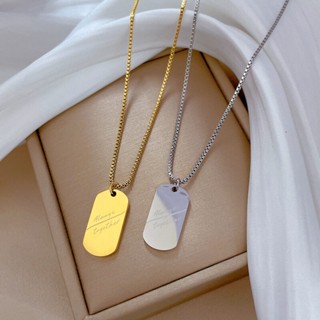 Mens gold dog tag on sale pendant