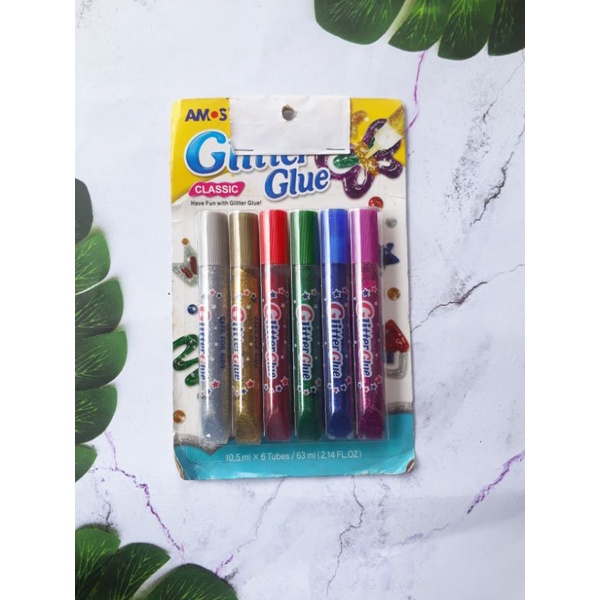 Amos Glitter Glue Classic Or Confetti Children's Toys 1 set Of 10.5 ml