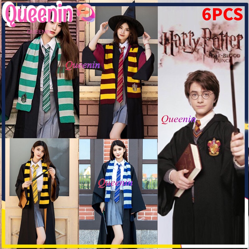 【Local delivery 】6PCS Harry Potter Robe Cloak Cape Costume Adult Child