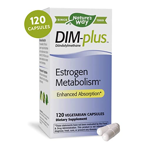 Nature's Way DIM-Plus, DIM Supplement, Supports Balanced Estrogen ...