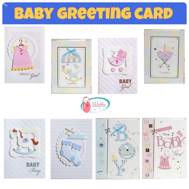 [LIL NOTEPAD] NEWBORN BABY CARD BOY GIRL CONGRATULATIONS | Shopee Singapore