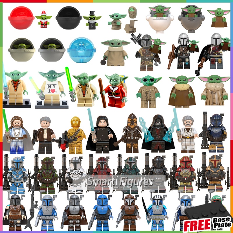 Star Wars Minifigures Baby Yoda Master Yoda The Mandalorian Paz Vizla