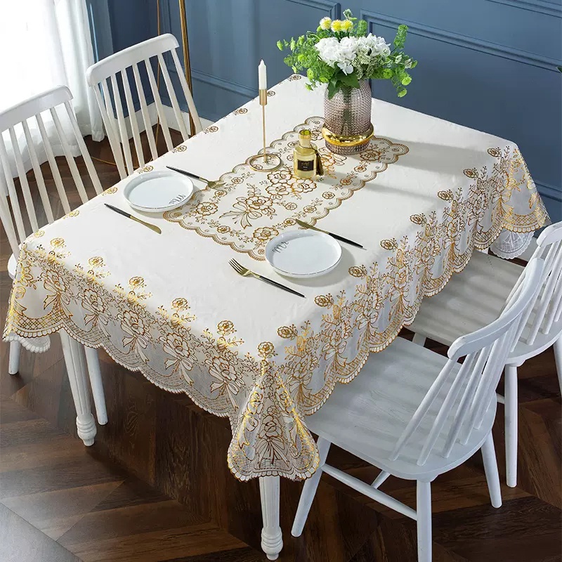 Water And Oil Resistant Tablecloth Dining Table Cloth PEVA MOTIF