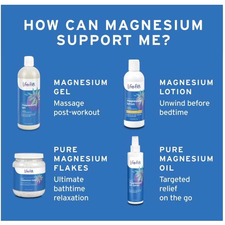 Lifeflo, Pure Magnesium Oil Spray / Magnesium Lotion Vanilla scent