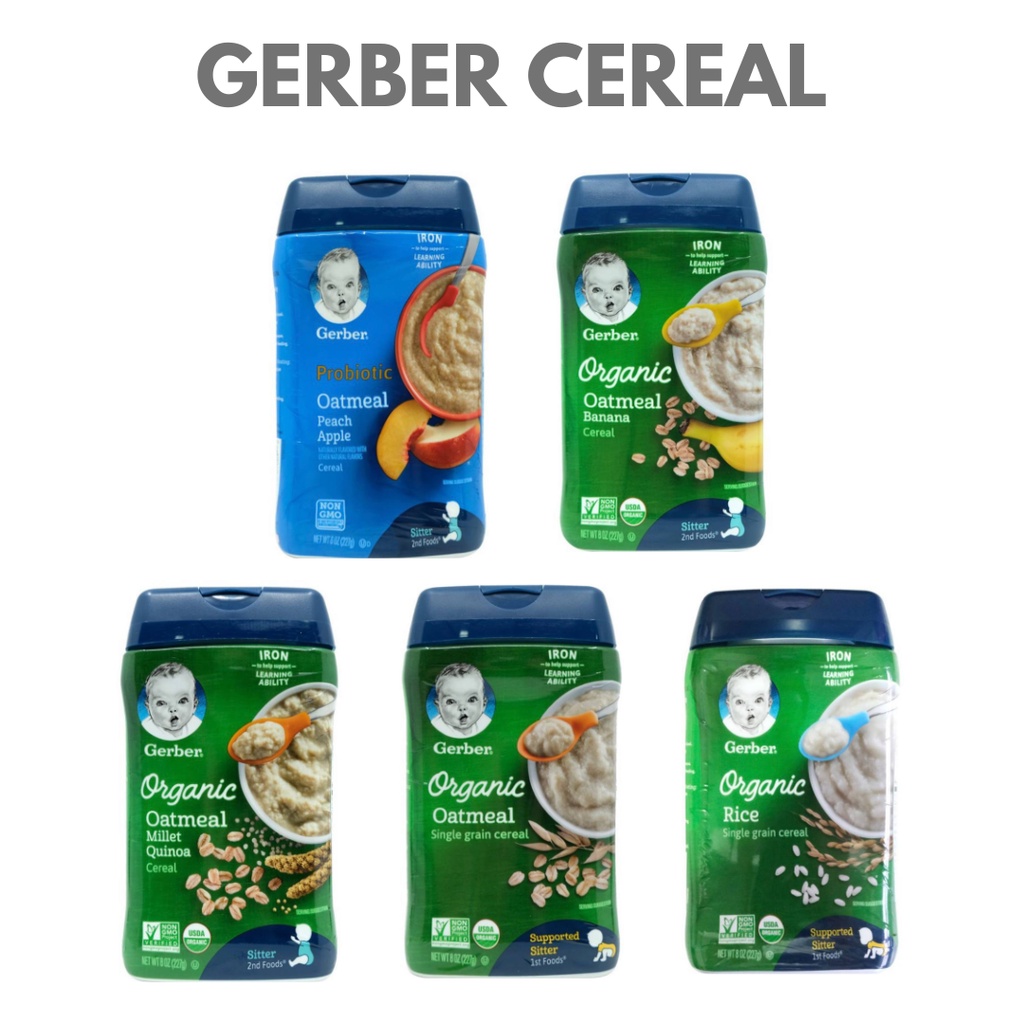 Organic Oatmeal Cereal Gerber (227gm) | Shopee Singapore