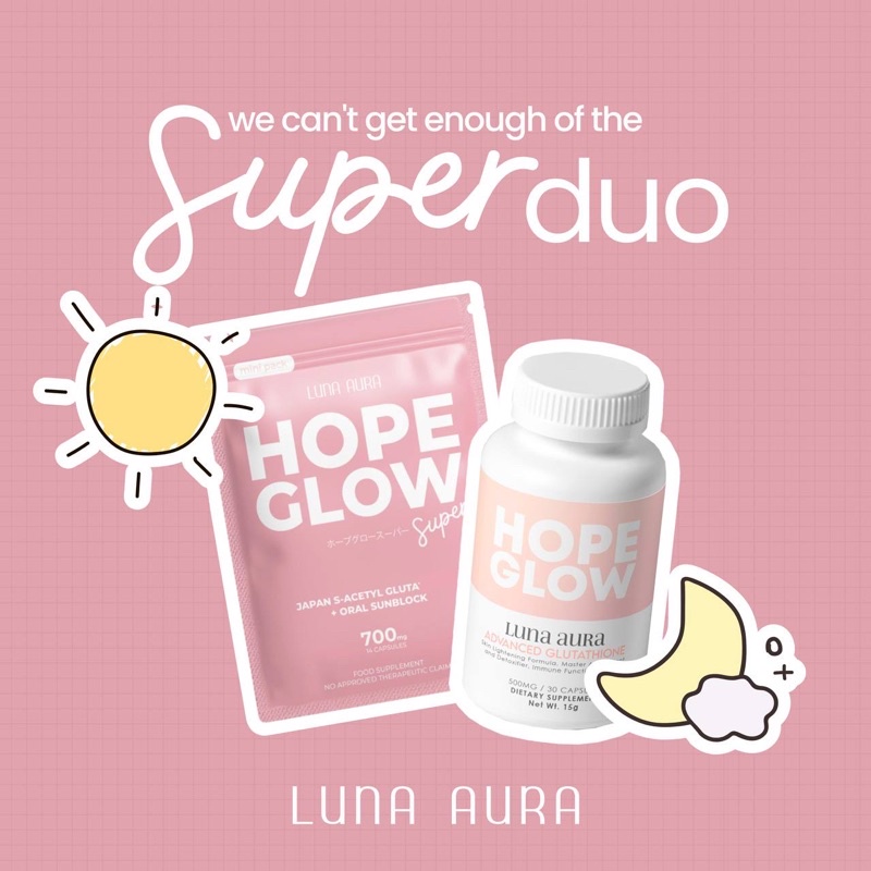 [INSTOCKS] LUNA AURA - Hope Glow | Hope C Plus | Super Mini Advanced Glutathione