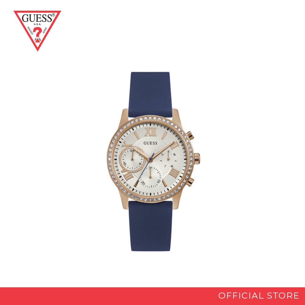 GUESS LADIES DRESS Rose Gold Tone Case White Dial Watch