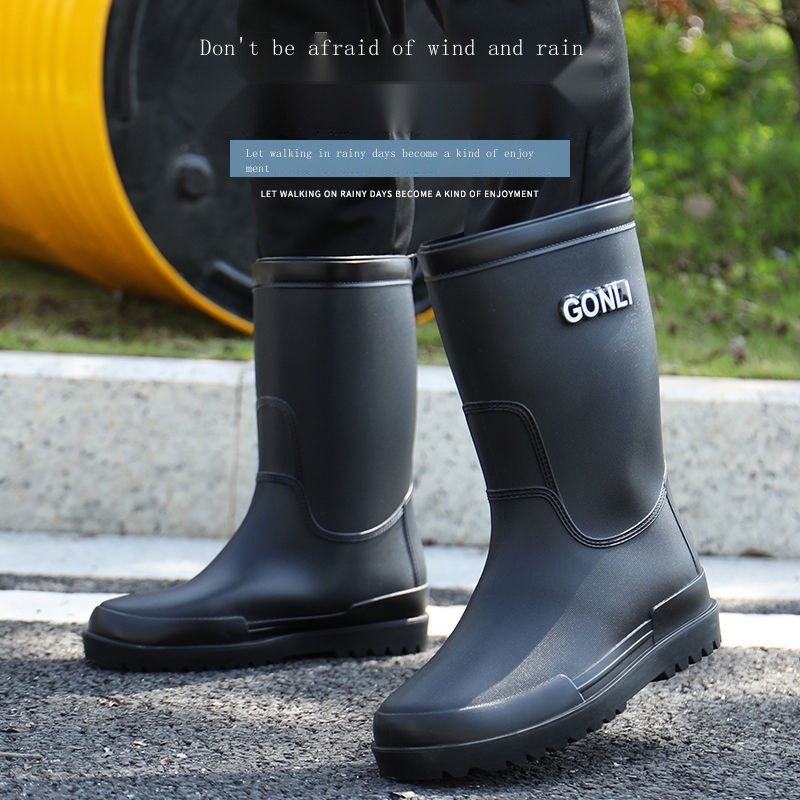 Mi Mid Tube Anti Slip Waterproof Short Tube Rain Boots Men British