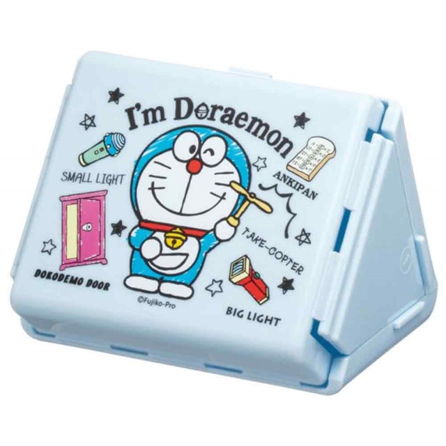 Small Auditorium Doraemon Foldable Triangle Rice Ball Storage Box (Blue ...