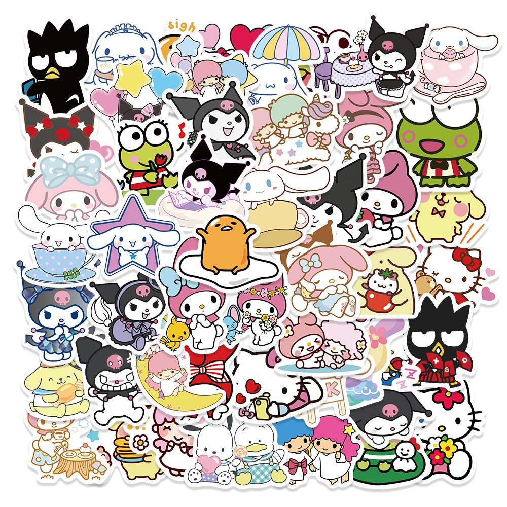 50 pieces of Sanli Gull Collection Sticker Kuromi Melody Jade Guigou ...