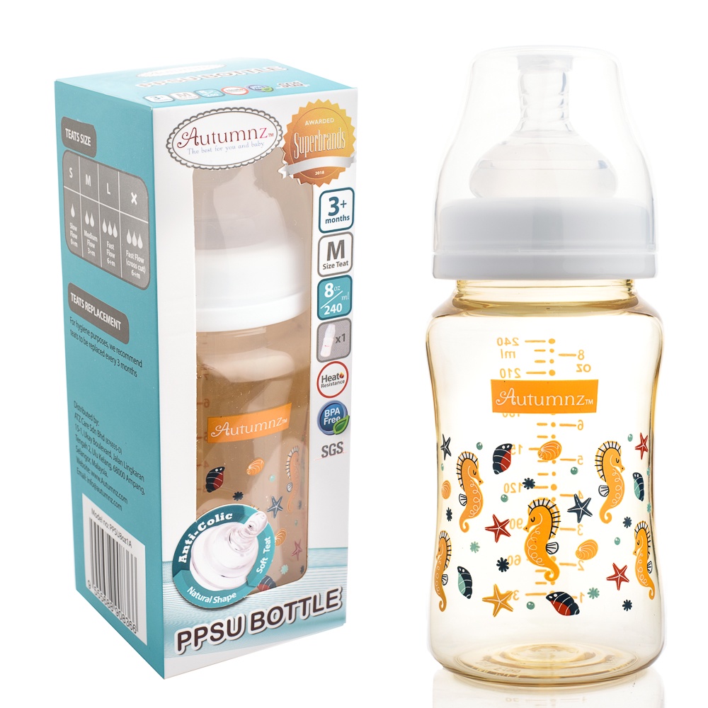 Autumnz PPSU Wide Neck Bottles (4oz/6oz/8oz/10oz)-compatible w