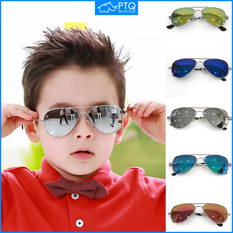 PTQ Children's Sunglasses Classic Color Film Sunglasses Colorful Baby