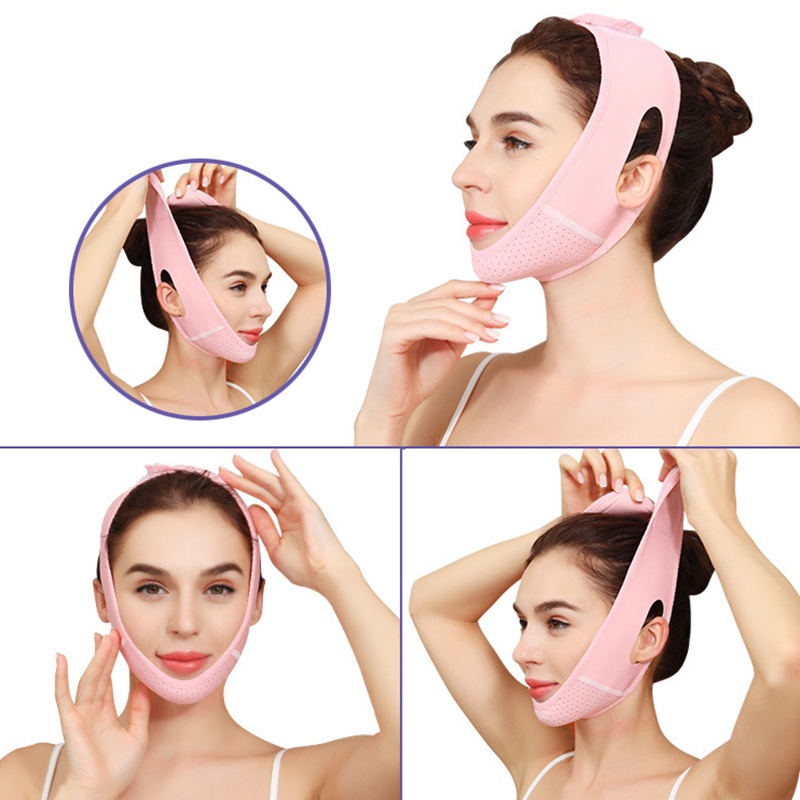 Elastic Face Slimming Bandage V Line Face Shaper Women Chin Cheek Lift Up  Belt Facial Massage Strap Face Skin Care Beauty Tools