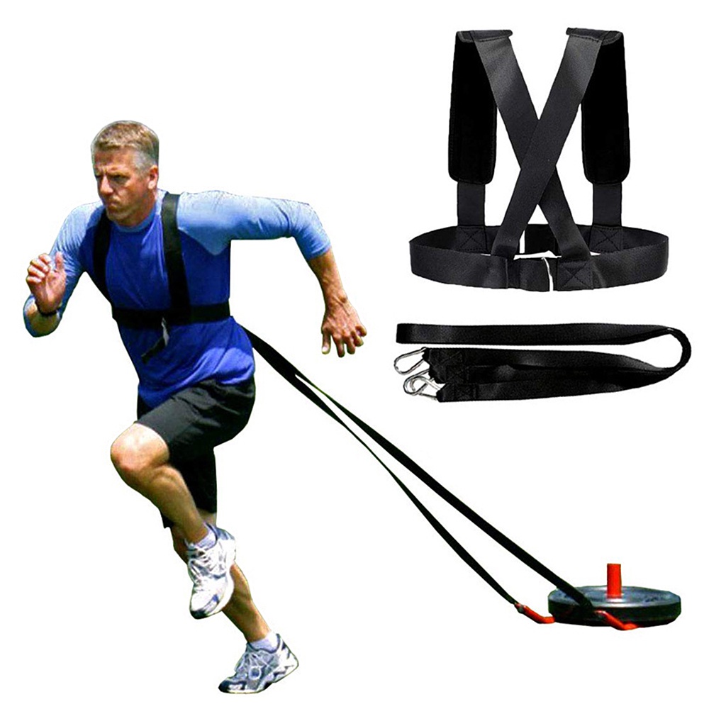 Lixada SG Mall Adjustable Training Belt Resistance Elastic Belt Running Safety Training Rope Sled Harness Tire Pulling Harness Workout Resistance Bands Speed Training Shopee Singapore