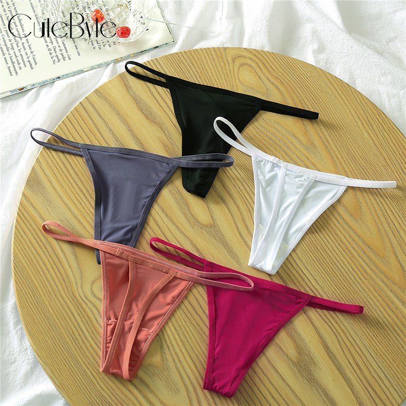 Cute Byte 3 Pcs Panties Women's G-String Underpants Sexy Thong Low-Rise ...