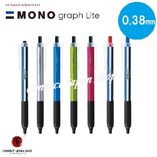 Tombow MONO graph Lite Ballpoint pen 0.38mm Basic Color Choose from 5 ...