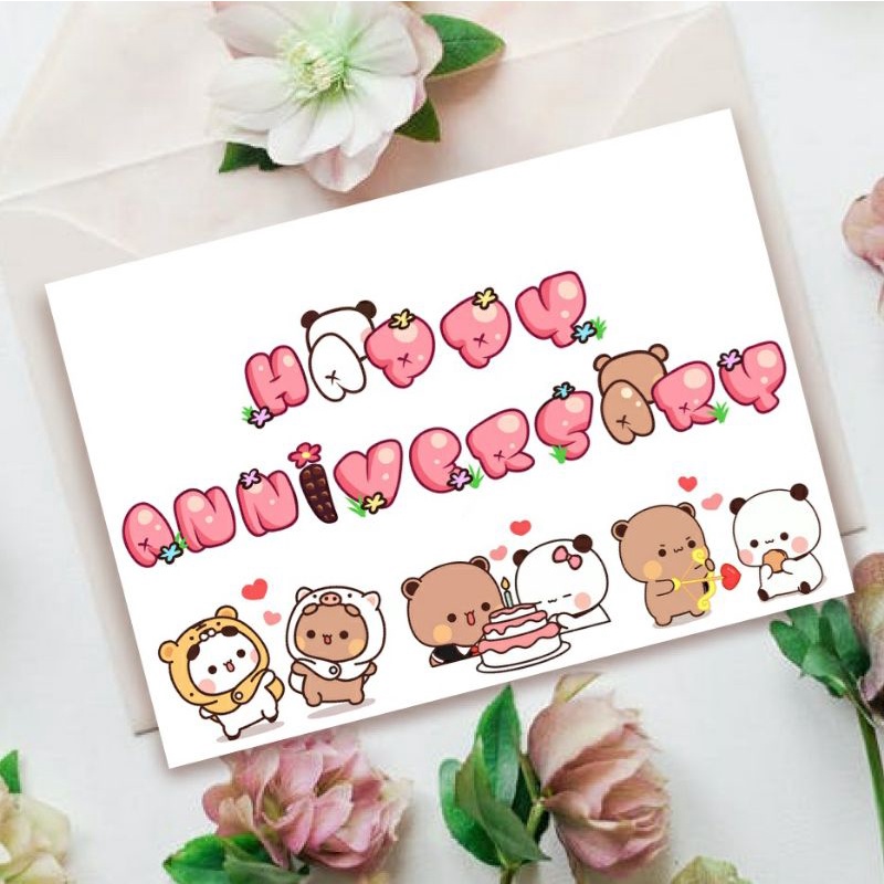 Valentine's Day Anniversary Cards Milk & Mocha Mochi Mochi Cat Bubu ...