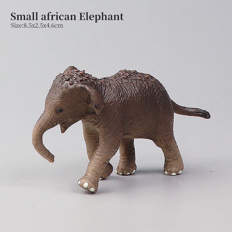 Africa Wild Elephant Mammoth Family Simulation Animals Models Set