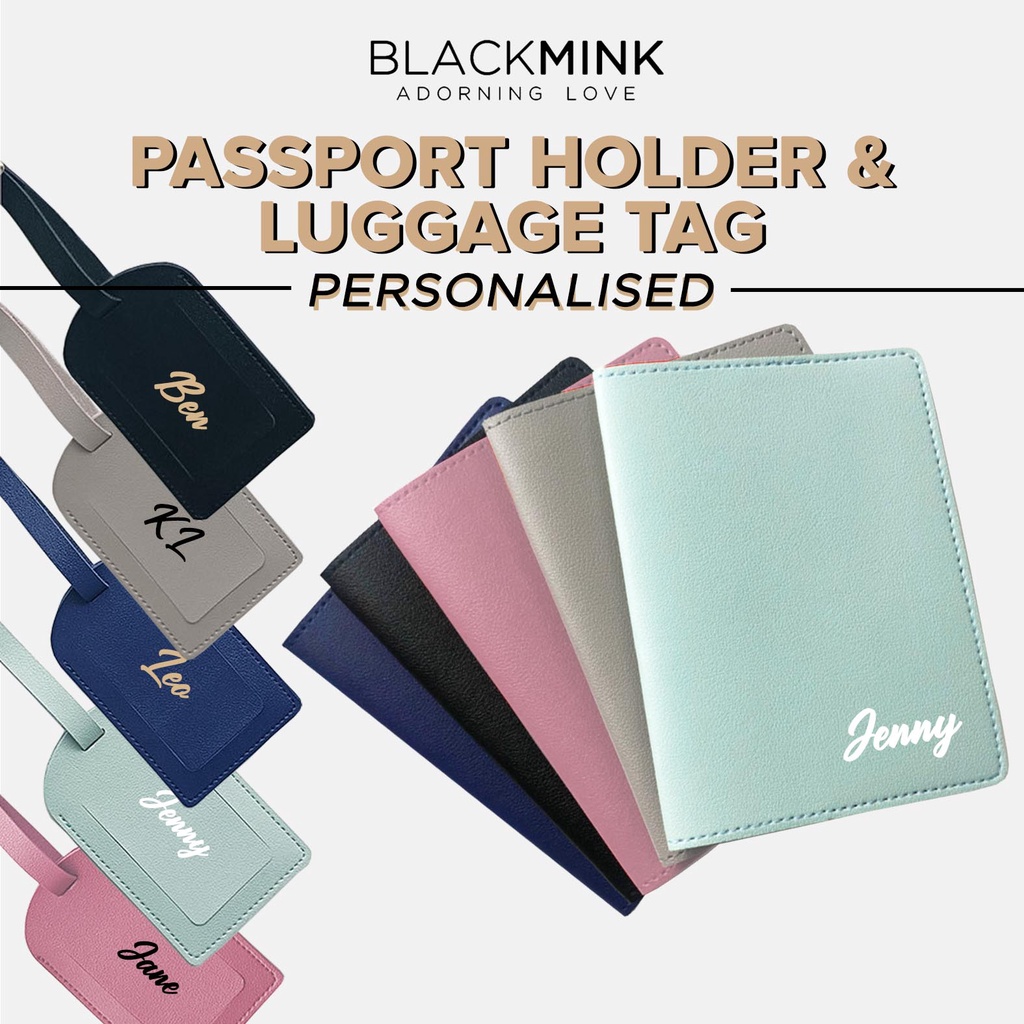 Personalised Passport Holder Luggage Tag Farewell Passport covers