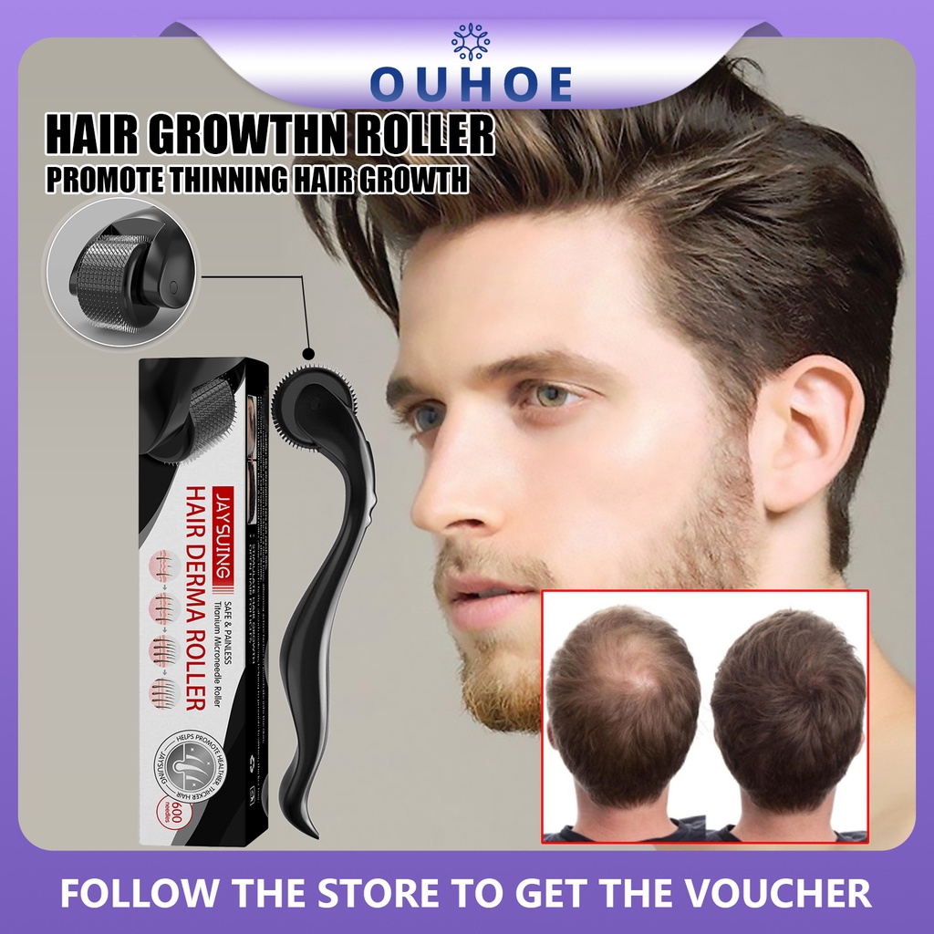Jaysuing Natural Hair Micro Needle Roller Men Hair Beard Growth Derma
