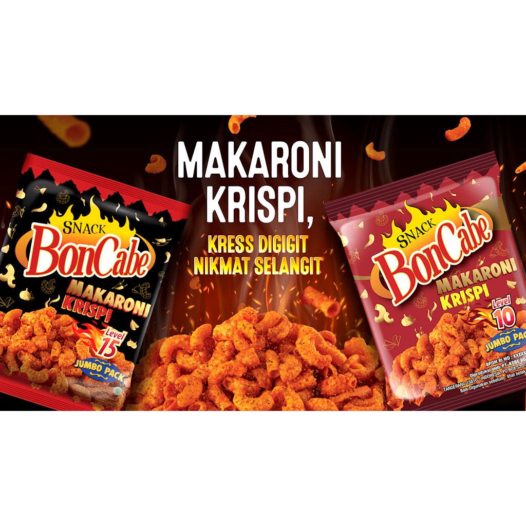 Kobe Spicy Snack Makaroni Krispi Level 10 and 15 / Nachos Cheese ...