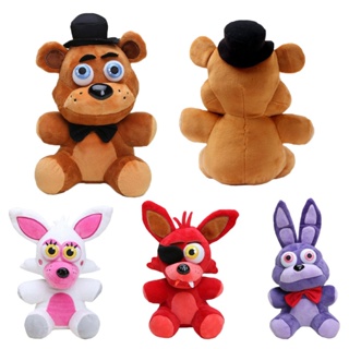 FNAF Movie Series Stuffed Plush Doll Brown Bear Freddy Microphone Freddy  Pirate Wolf Plush Toy Christmas Gift for Children
