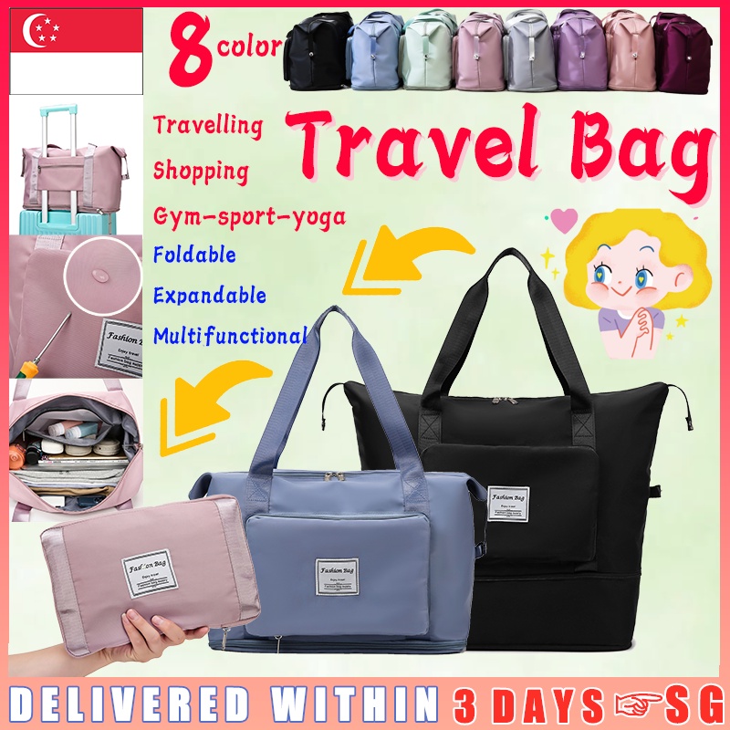 [ Sg Ready Stock] 8Color Foldable Expandable Travel Bag/ Large Capacity