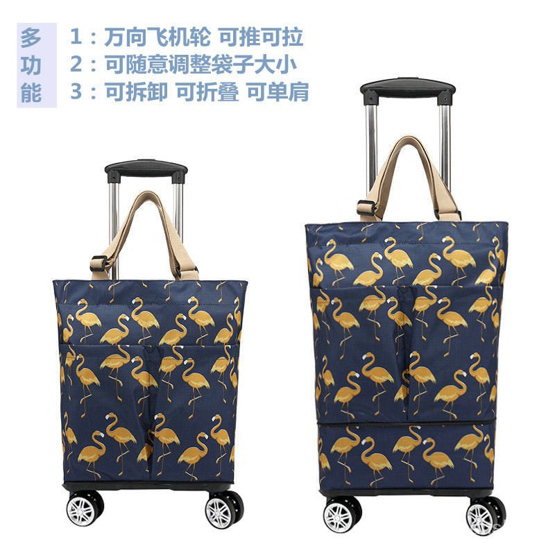 Household Shopping Cart Luggage Trolley Lightweight Folding Trolley