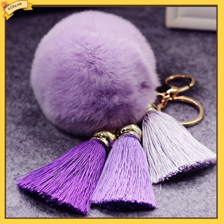 Keychain Faux Fur Ball Keychain Fluffy Accessories Car Bag Charm Cell Phone  Charm Pendant Keychain
