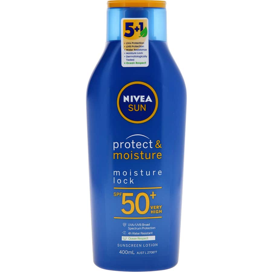 Nivea Sun Protect & Moisture SPF50+ Sunscreen Lotion 400ml Jul 2026 ...