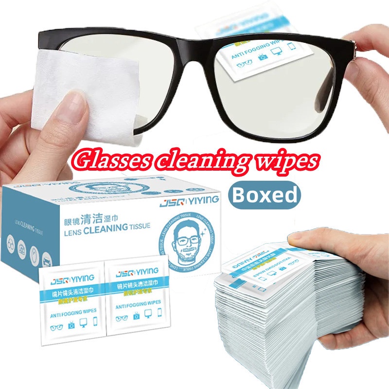 50/100 Pcs Glasses Cleaning Wipes Individually Wrapped Microfiber