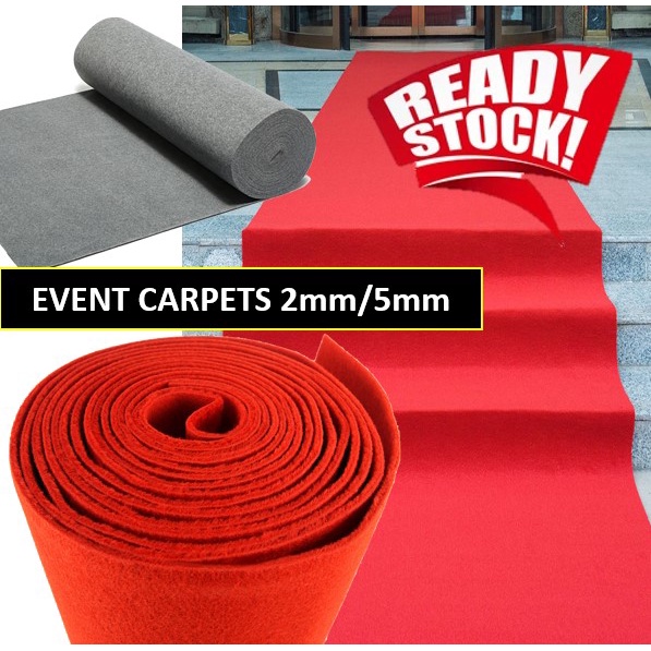 [SG SELLER] WHOLESALE Event Carpet Whole Big Roll Red carpet Grey