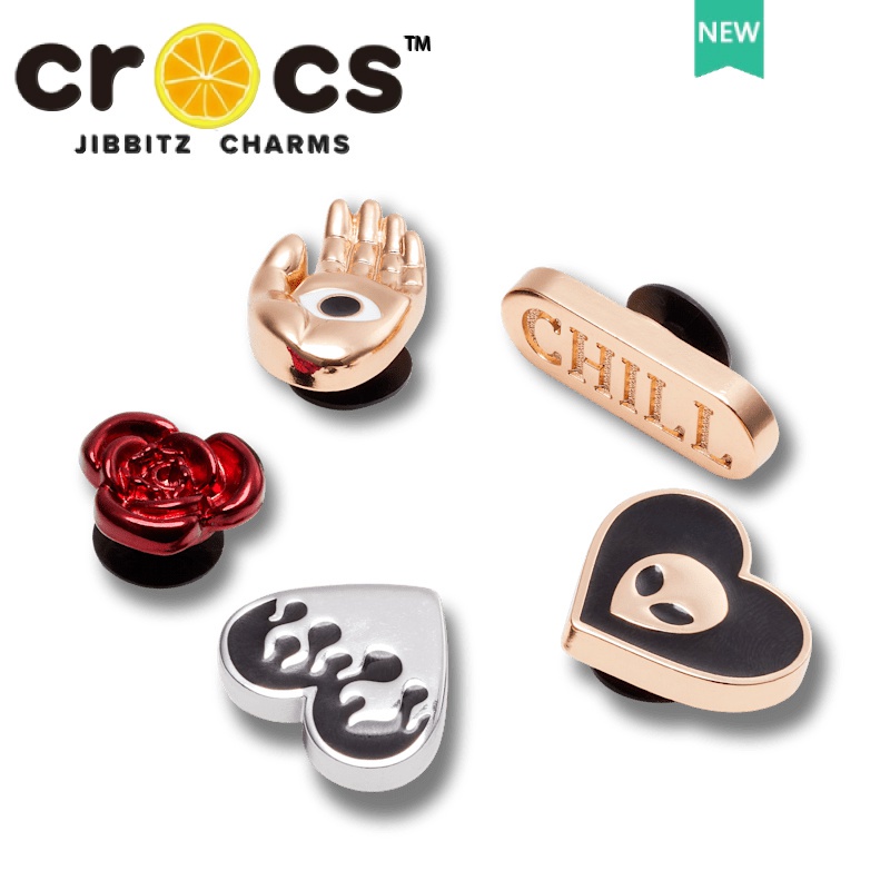 jibbitz cross set ELEVATED CHILL 5 PACK metal jibbitz botton Shopee