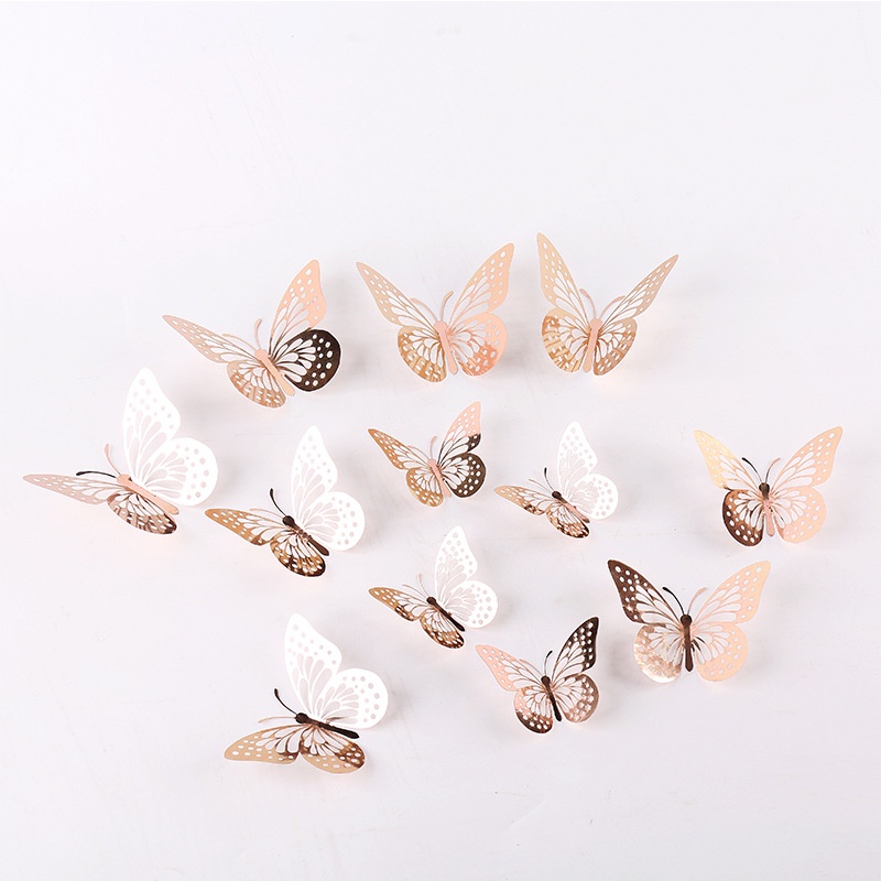 3D Butterfly Wall Decor Set of 12pcs 18 Styles 3 Sizes, for Butterfly ...