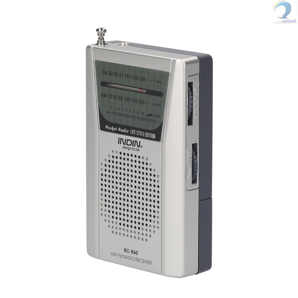 [Sellwell] INDIN BC-R60 AM FM Battery Operated Portable Pocket Radio ...