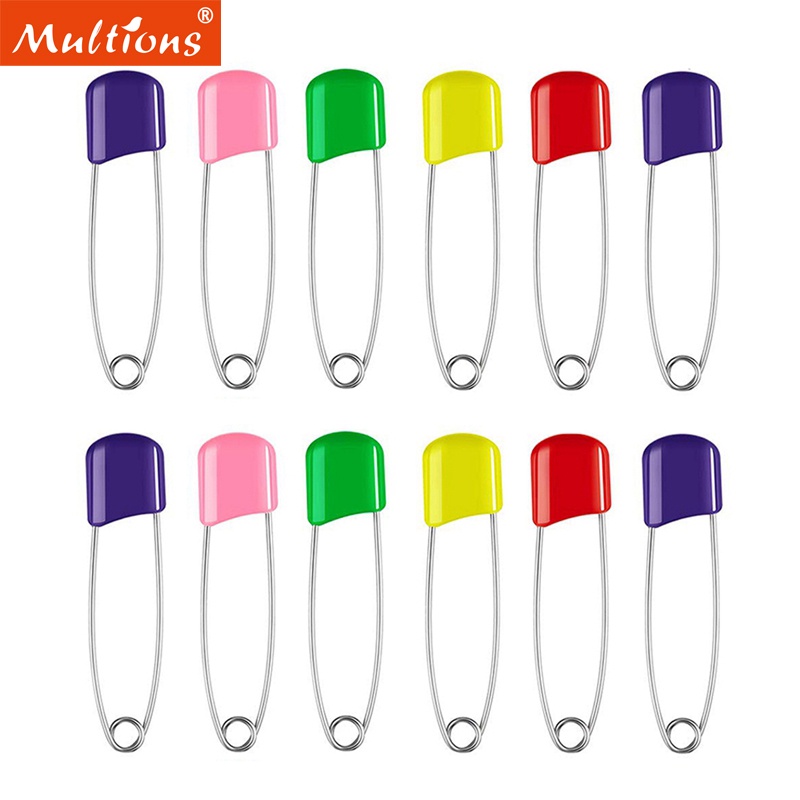 100 Pieces Diaper Pins 2.2 Inch Baby Safety Pins Long Plastic Head - View #6