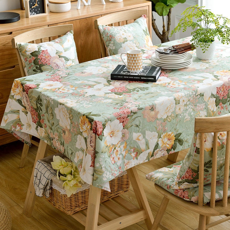 Vintage Tablecloth Ins Wind Waterproof Rectangular Table Tablecloth Cloth Square Table Cover