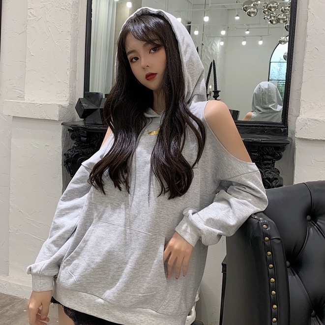 Cut out 2025 shoulder hoodie