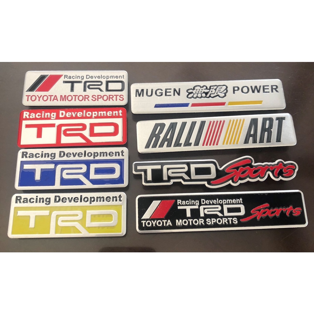 Aluminum Motorsport Badge Emblem Decal TRD, Mugen Power, Ralliart LOGO ...