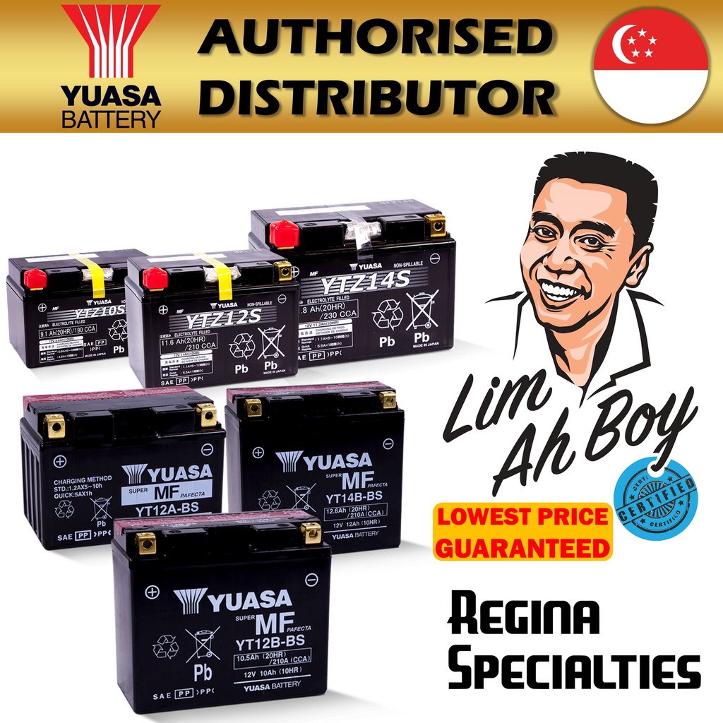 (Self-collect Only)YUASA Motorcycle Battery (Authorised Official SG ...