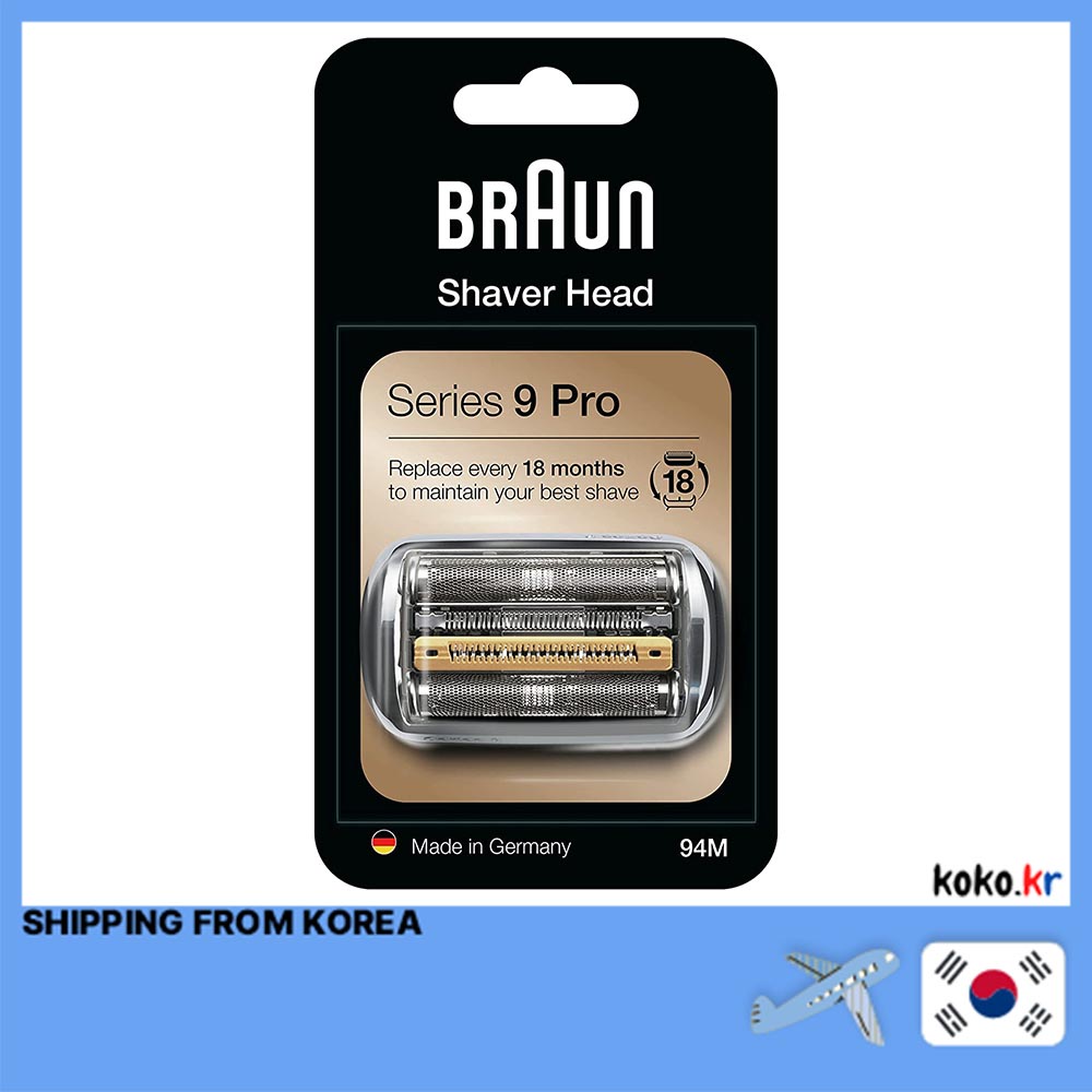 BRAUN Electric Shaver Head Replacement Part 94M Silver Compatible with