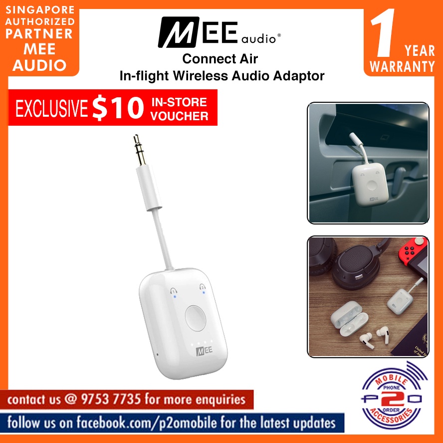Mee Audio Connect Air Inflight Wireless Audio Adaptor for Air Pods and