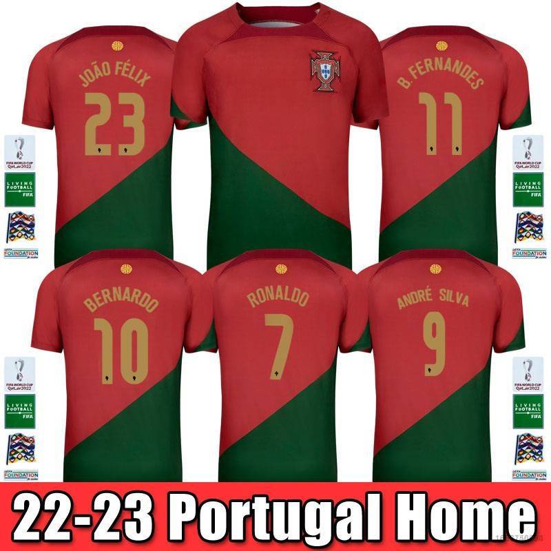 NP2 2223 Portugal Home Jersey Football Tshirts Bernardo Silva B