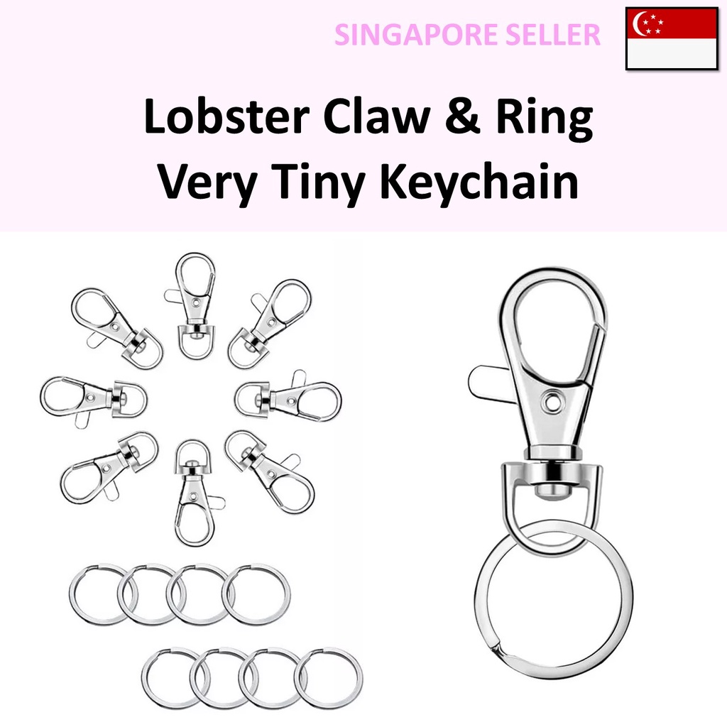 SG Keychains Lobster Claw Keychain Clasp 360 Hook Ring DIY Photo Gift