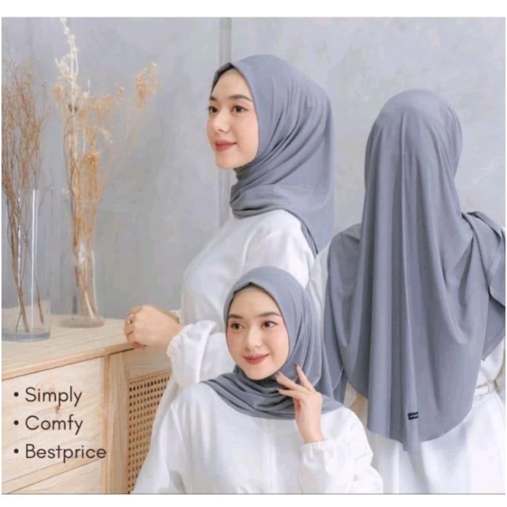 JILBAB SEGI TIGA OVAL PREMIUM / SEGITIGA INSTAN OVAL MALAYSIA / JILBAB SEGI TIGA JERSEY - Gambar 3