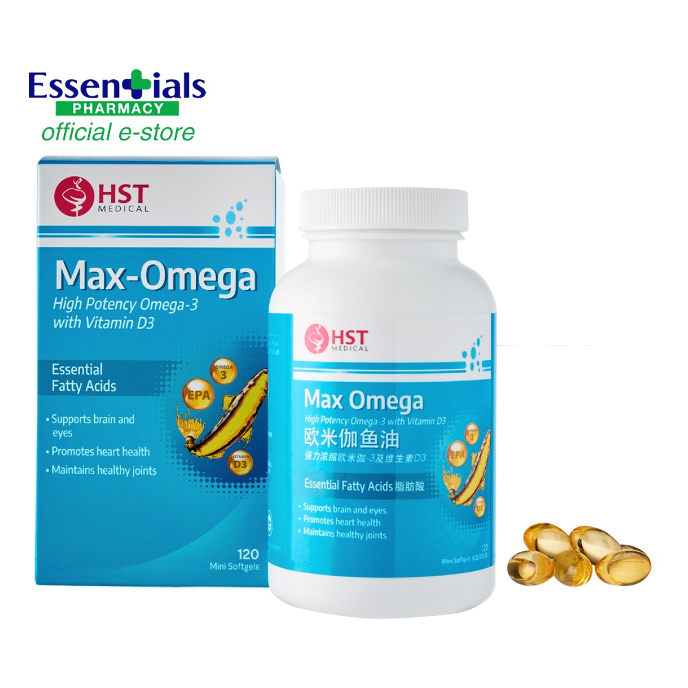HST Medical® MaxOmega 欧米茄浓缩鱼油 Normalizes Cholesterol Level, Support