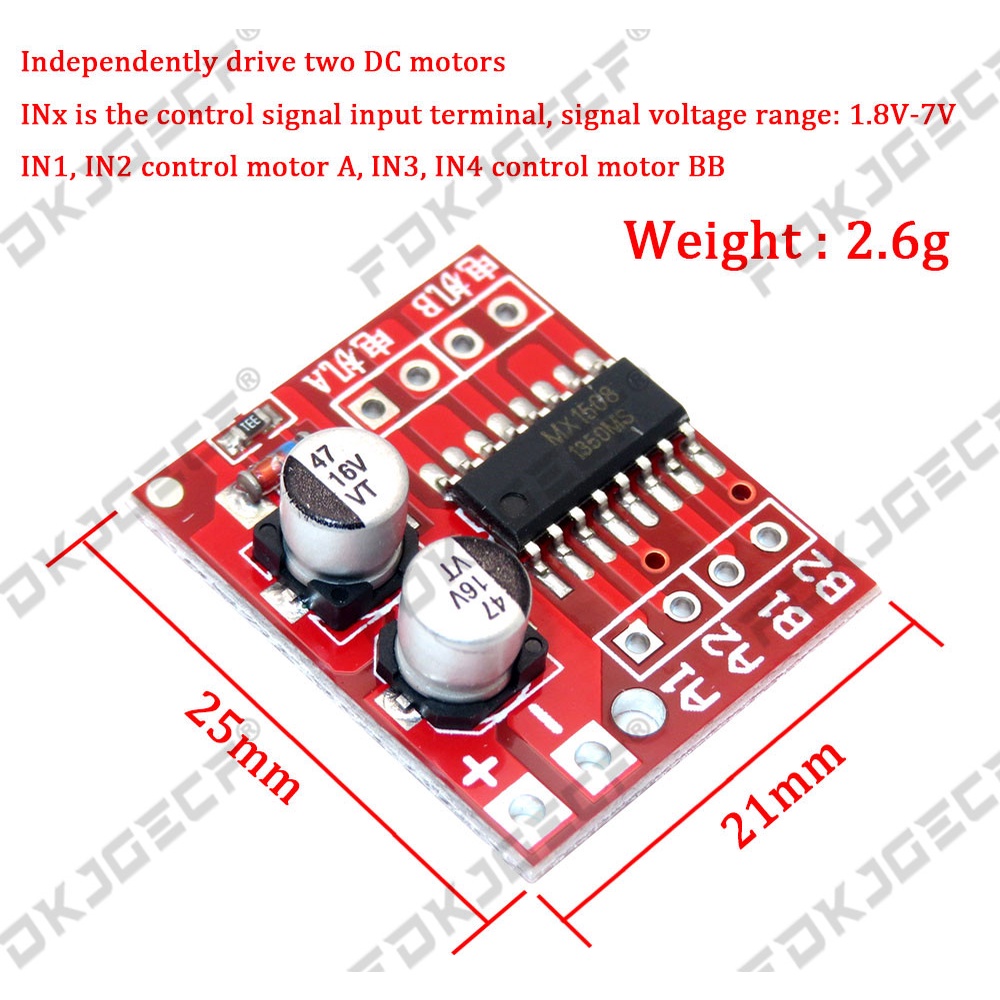 L298N driver board module MINI L298N stepper motor smart car robot ...