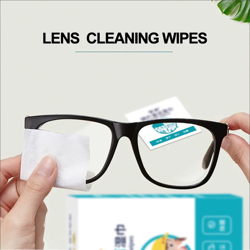 10 Slice Glasses Cleaning Wipes Lens Spectacles Sunglasses Clean Wet