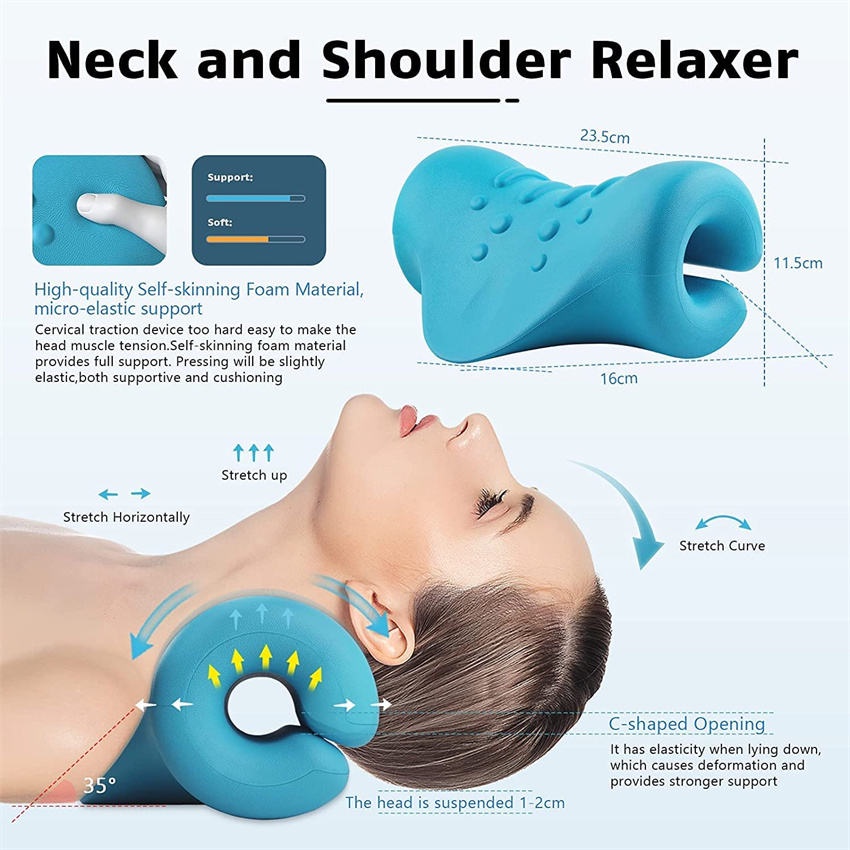 New Neck Massager Pillow Neck Stretcher C Rest Neck V Shape Pillow
