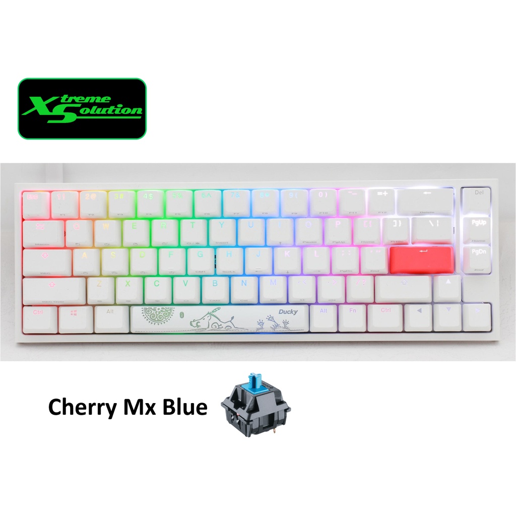 Ducky One 2 SF White Edition 65 RGB Mechanical Keyboard Cherry MX
